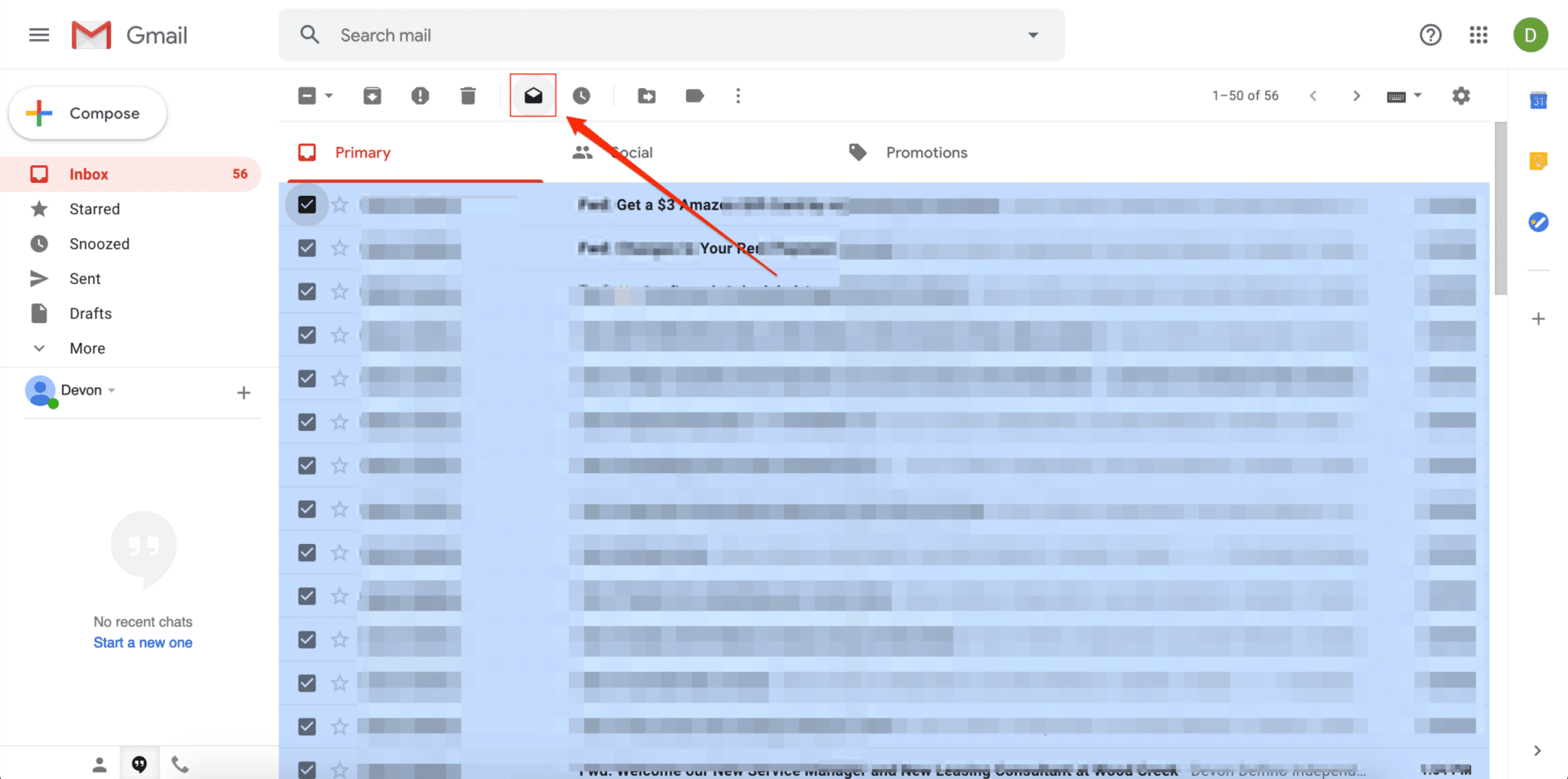 how to mark all emails as read