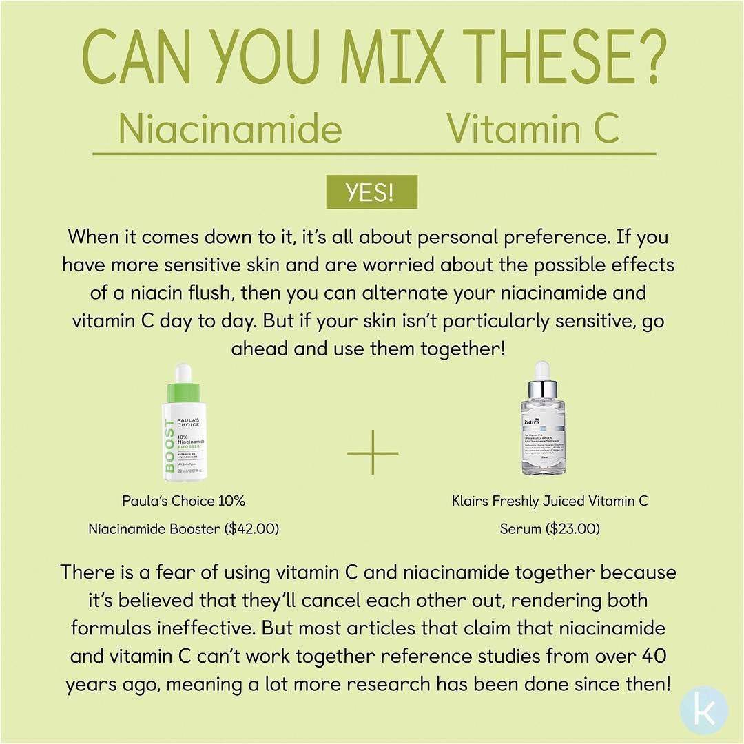 niacinamide and vitamin C